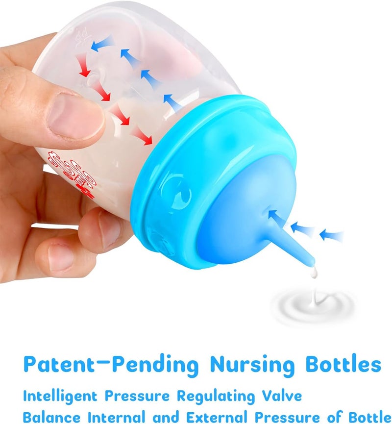 Xuanda Pet Feeding Bottle and Syringes,60ml Nursing Bottle, 3 Sizes Nipples with Ventilation Valve Resistant Tearing Perfect for Puppies, Kittens, Small Wildlife (Blue) - Image 5
